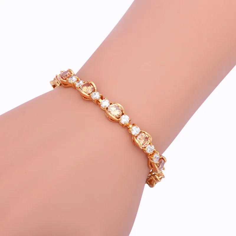 ROLILASON Очаровательная Стиль Aliexpress Высокое качество морганит Золотое шампанское