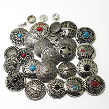Snap Button Silver Metal Buttons Nail Rivet With Bead Decoration for Leathercraft Bag Snap Fastener Leather Sewing accessories Snap Button Silver Metal Buttons Nail Rivet With Bead Decoration for Leathercraft Bag Snap Fastener Leather Sewing accessories