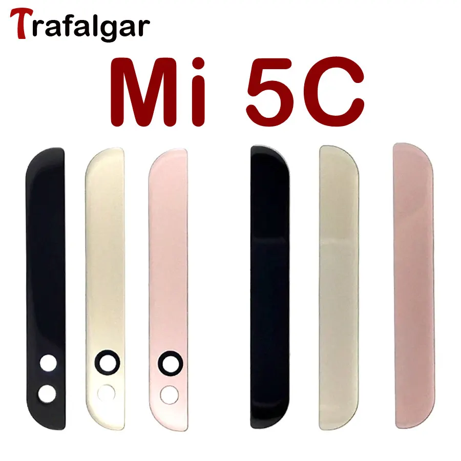 

For Xiaomi Mi 5C Up Down Glass Cover For Xiaomi Mi 5C Top Botton Glass Cover Bar For Xiaomi 5C Back Housing Cover Replacement