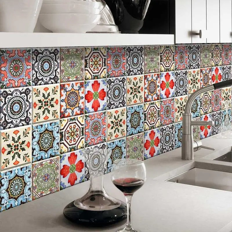 New Waterproof Bathroom Mosaic Tiles Vinyl PVC Self Adhesive Wallpaper For Kitchen Countertop Wall Stickers Oil Proof Backsplash New Waterproof Bathroom Mosaic Tiles Vinyl PVC Self Adhesive Wallpaper For Kitchen Countertop Wall Stickers Oil Proof Backsplash