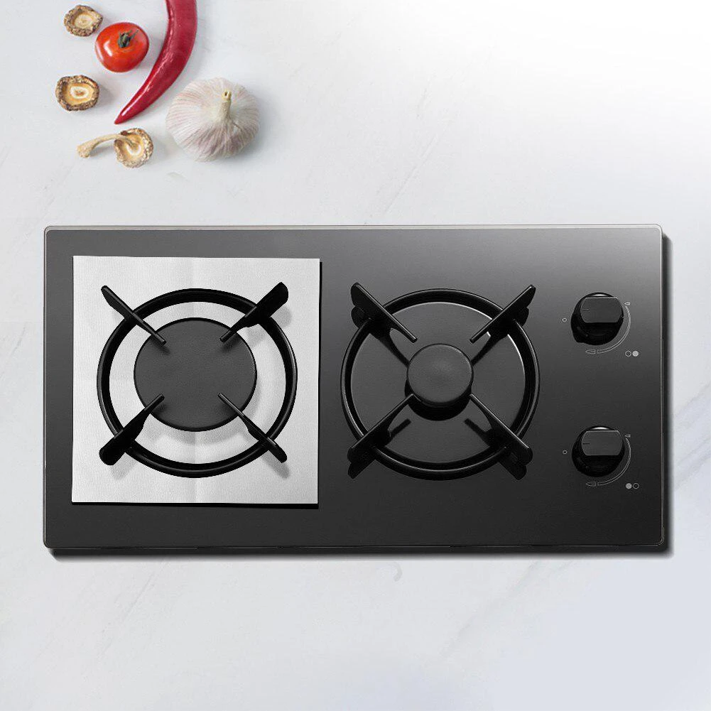 Reusable Gas Stove Burner Cover Protector Liner Cleaning Mat Kitchen