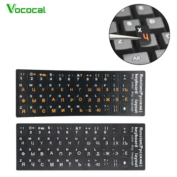 

Replacement English Russian Keyboard Letters Stickers for PC Laptop Computer Notebook Desktop Accessories Gadgets