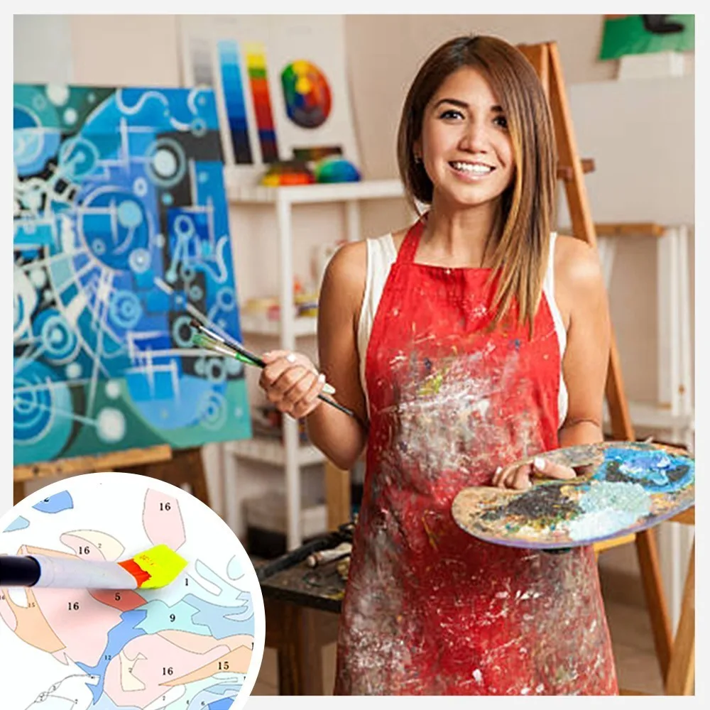 

Oil Paint Paintings By Numbers Personality Photo Customized DIY Picture Drawing by Numbers Canvas Coloring by Numbers Acrylic