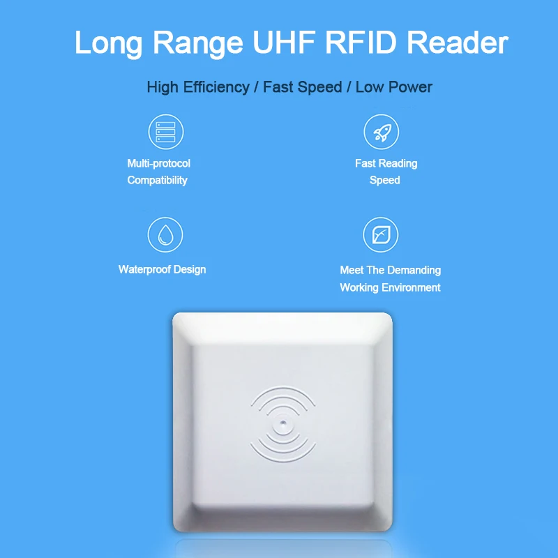 Eseye UHF RFID антенна 6 м дальность действия с 8dbi антенной для парковки RS232/RS485/Wiegand 26/34