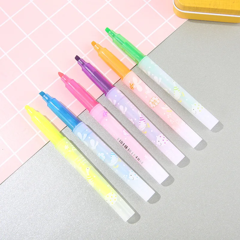 Хобби цвет флуоресцентная ручка аромат 6 цветов знак Примечание ручка живопись каракули маркер канцелярские принадлежности
