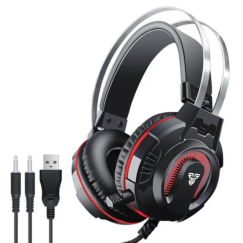 

FANTECH HG17 Headset Game Earphone Control RGB Breathing Light HD Stereo Sound Peripheral Wired Headphone Noise Reduction Mic