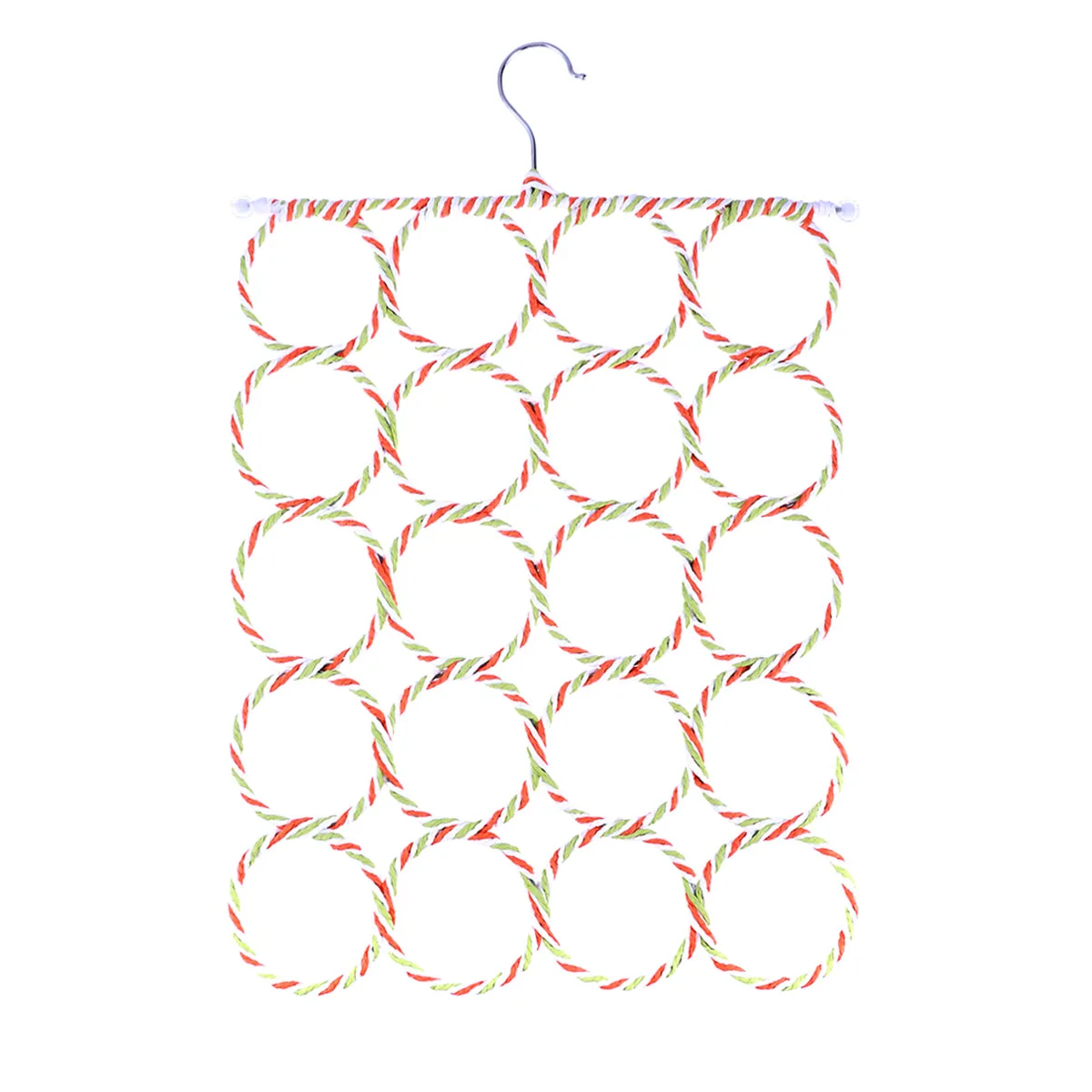 

Multifunctional Scarf Hanger 20-Ring Paper Rattan Foldable Best Space Saving Towel Hanger Holder Rack Closet Organizer