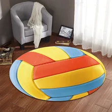 3D Volleyball Printed Round Carpet For Children Living Room Table Chair Floor Mat Pay Rugs