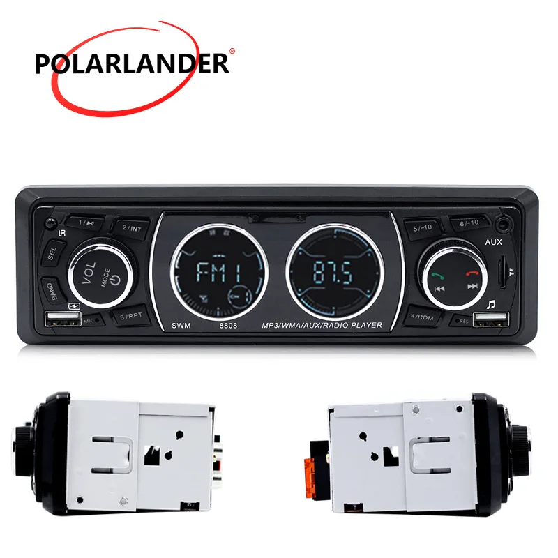 8808 1 Din стерео радио MP3 Dual USB TF AUX FM громкой связи 4 дюймов Поддержка Bluetooth