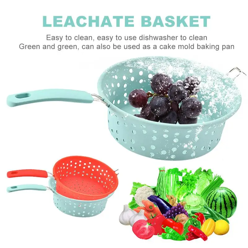 

Kitchen Collapsible Colanders with Handles Space-Saver Folding Strainers Draining Tool for Hot Cold Food Fruit Vegetable