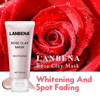 

LANBENA Rose Clay Face Mask Moisturizing Nourishing Deep Cleaning Remove Grease Shrinks Pores Oil Controlling Firming Skin Care