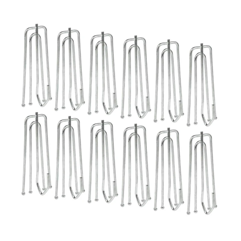 [25 Pack] Drapery Curtain Tape Stainless Steel 4 Prongs Pinch Pleat Hook Clip 7cm Length | Дом и сад