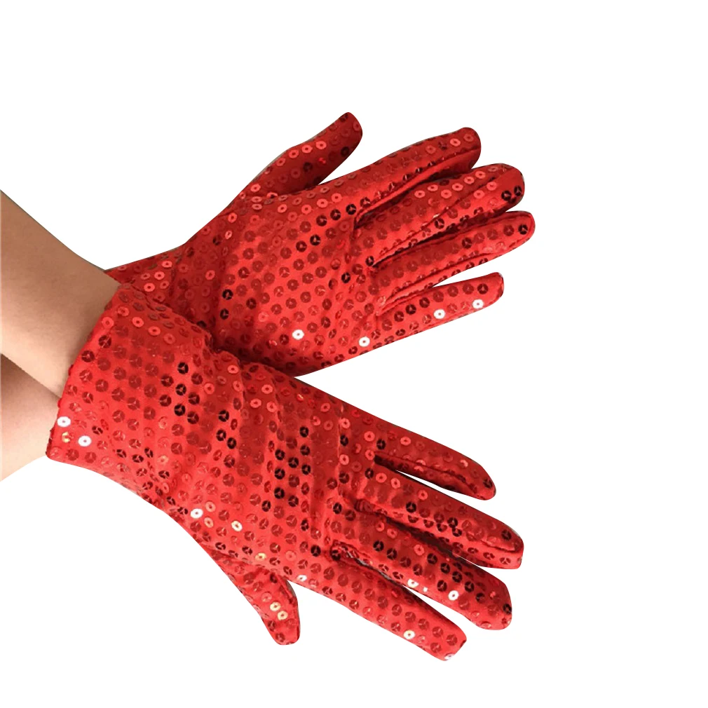 Hot Sell Halloween Sparkle Sequin Wrist Gloves for Party Dance Event