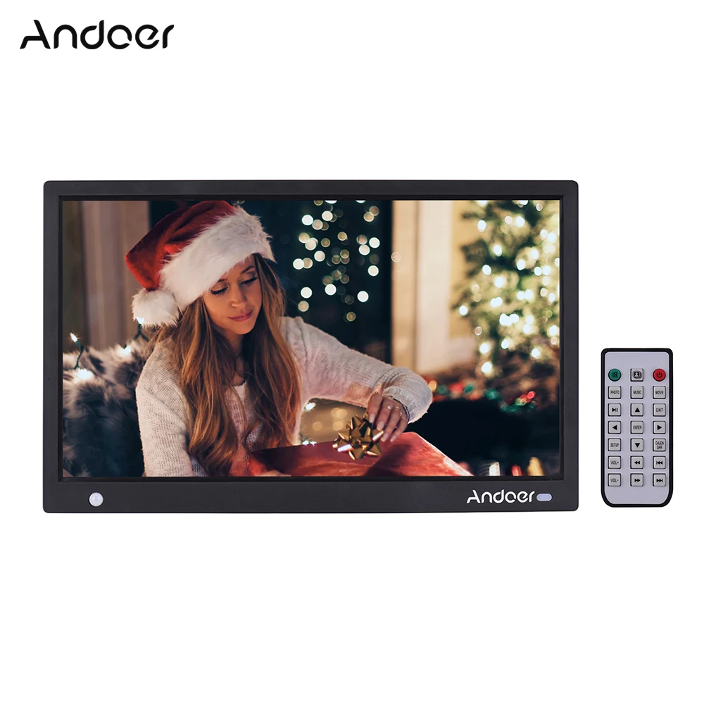 

Andoer 15.6 Inch 1920*1080 IPS LED Digital Photo Frame Picture Album Motion Sensor MP3 MP4 Clock Calendar with Remote Control
