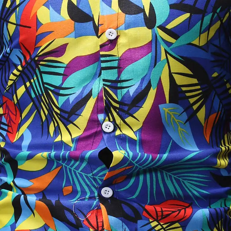 2019 Мужская гавайская рубашка мужская повседневная camisa masculina пляжные рубашки с