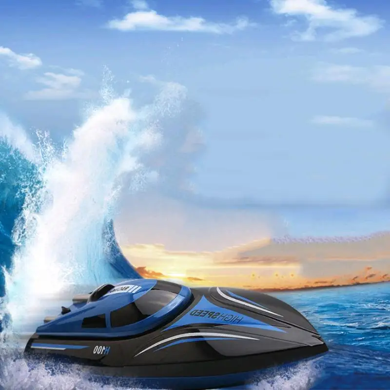 

H100 2.4GHz 4 Channel LCD High Speed RC Boat Racing Remote Control Boat with LCD Screen as gift For children Toys Kids Gift
