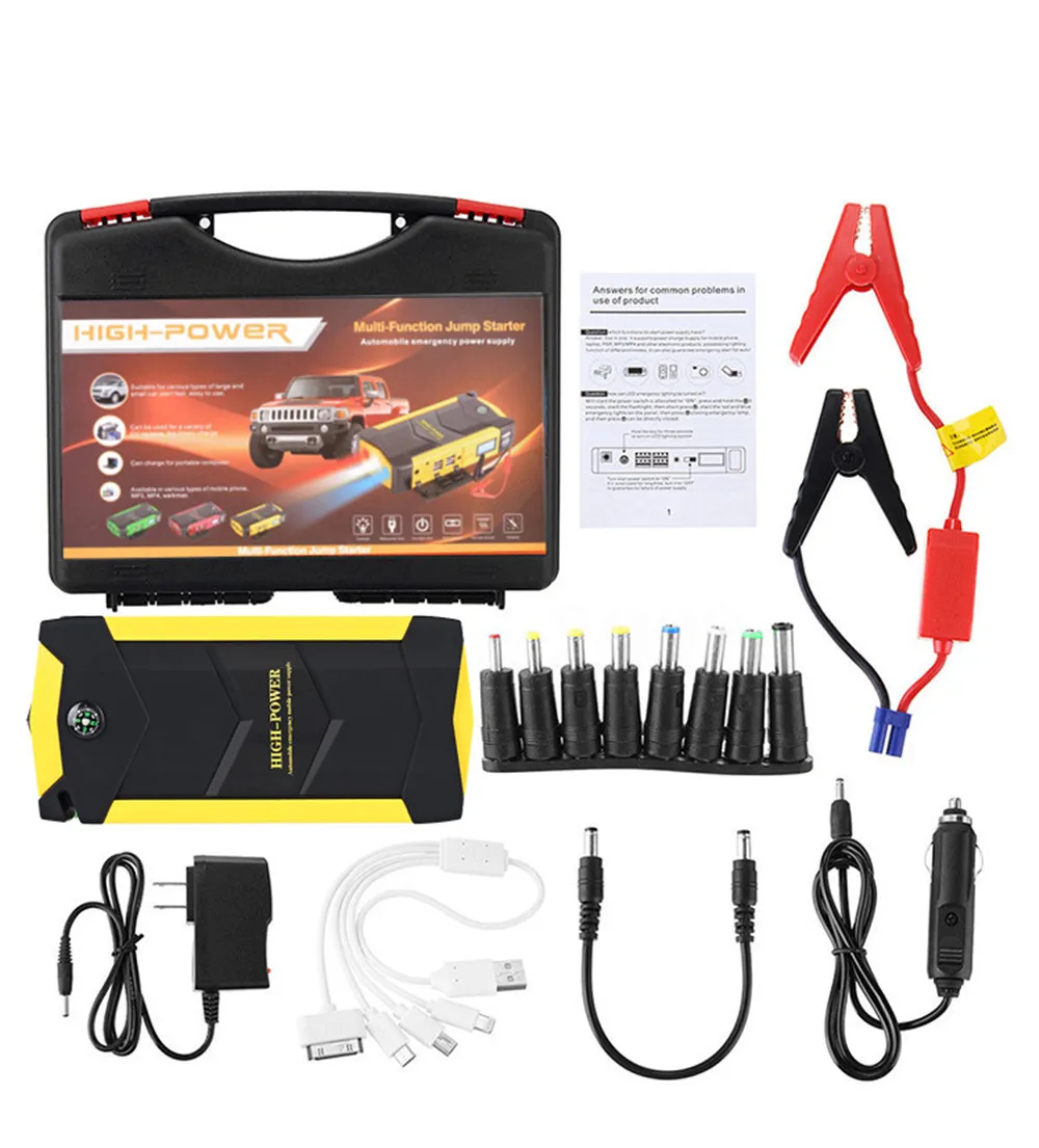 82800mAh 4USB 12V Car Jump Starter Multifunction Emergency Charger Battery Power Bank Pack Booster Waterproof Auto Jump Starter 82800mAh 4USB 12V Car Jump Starter Multifunction Emergency Charger Battery Power Bank Pack Booster Waterproof Auto Jump Starter