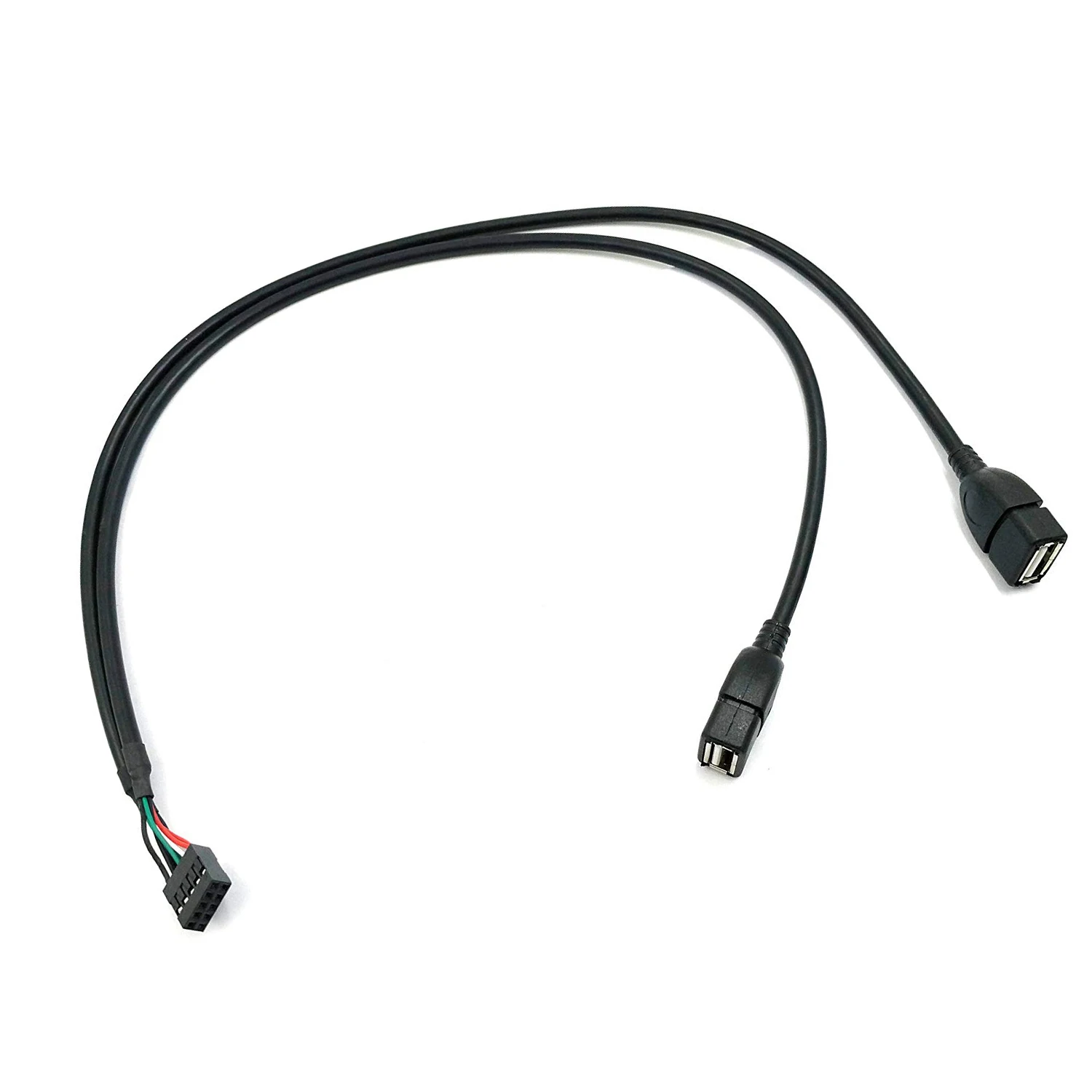 OPQ 30CM 10 Pin Материнская плата женский заголовок в 2 порта двойной USB 0 Мужской