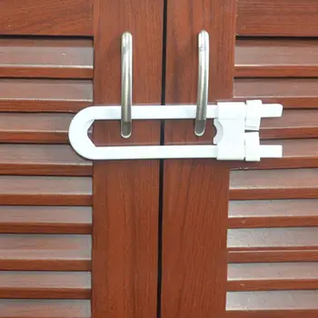 

High Quality New U Shaped Cabinet Drawer Door Lock Kids Children Safety Protective Lock