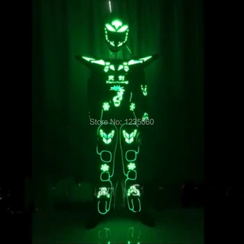 

Programmable led costumes ballroom dance robot costumes mens suit party RGB full color light dj clothes stage show wears bar dj