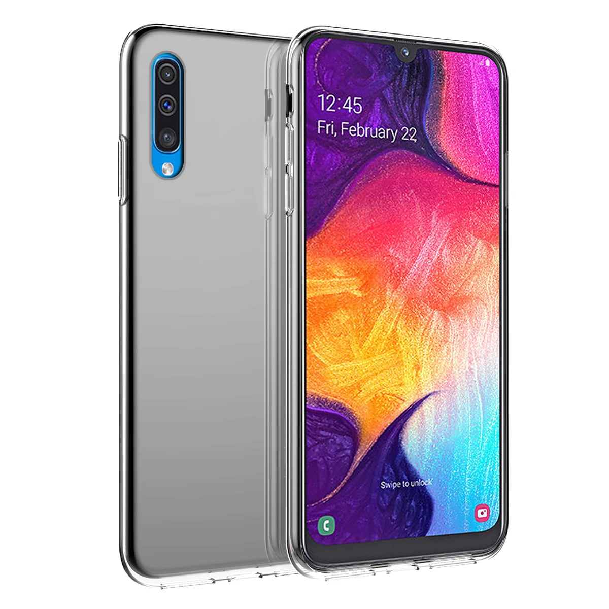 CASEWIN For Samsung Galaxy A50 Case Transparent Silicone