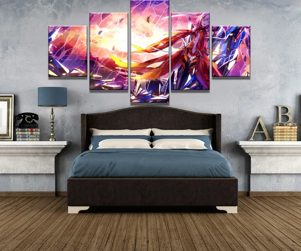 

5 Piece HD Print Large Guilty Crown Anime Poster Modern Decorative Paintings on Canvas Wall Art for Home Decorations Wall Decor