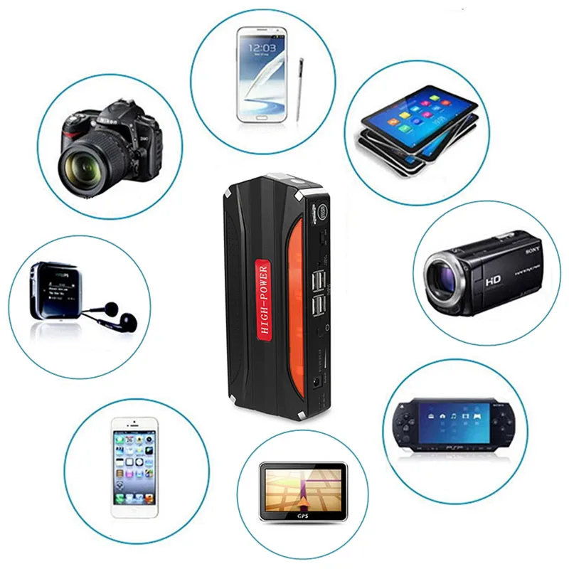 

Mini Emergency Starting 16800mAh 12V 5 in 1 Auto Jump Starter Car Emergency Charger Booster Power Bank Battery Mobile Power