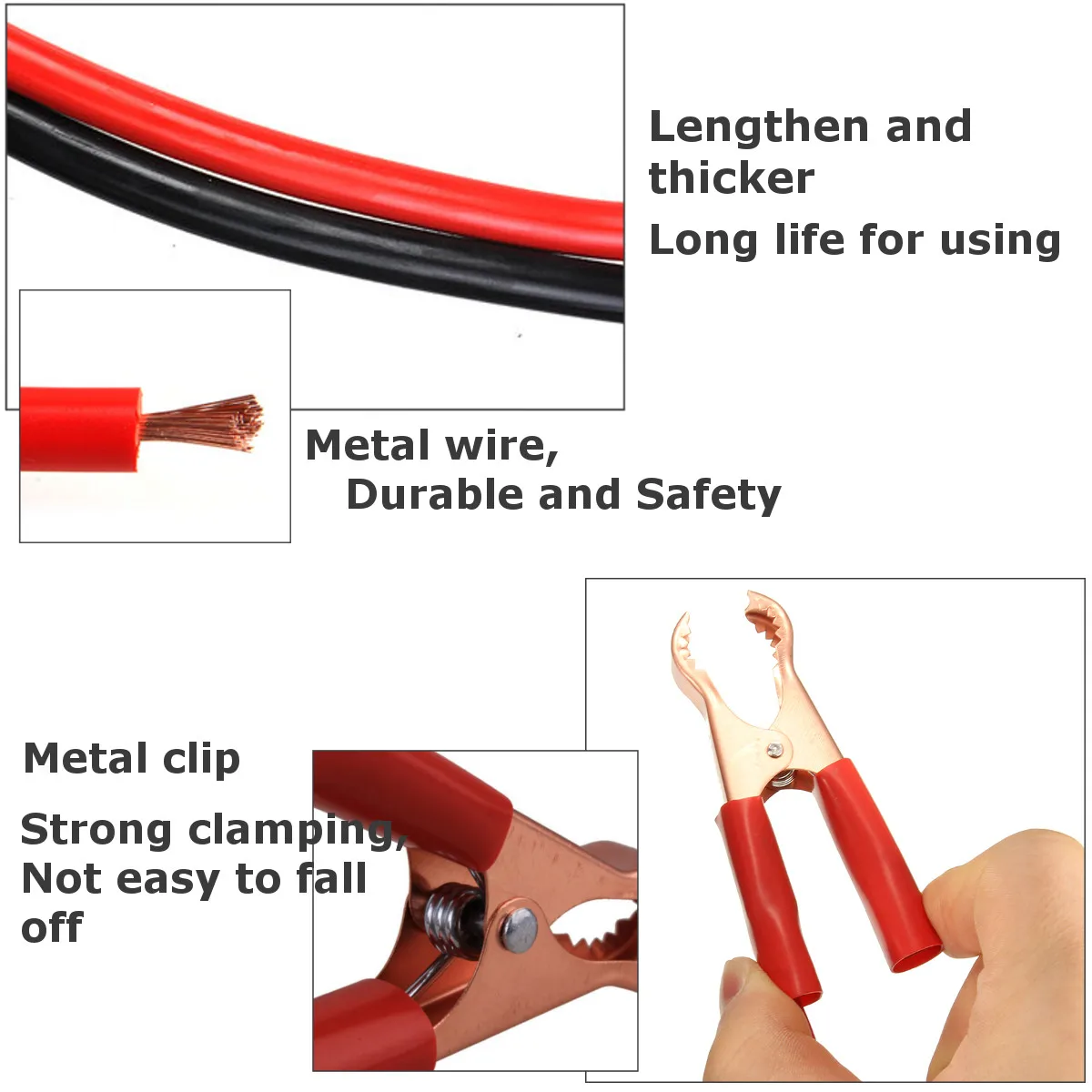 2 piezas 100 CM 15A pinzas de cocodrilo abrazadera conectores de enchufe Banana a 80mm Clip de batería de coche cable de arranque de batería 2 piezas 100 CM 15A pinzas de cocodrilo abrazadera conectores de enchufe Banana a 80mm Clip de batería de coche cable de arranque de batería