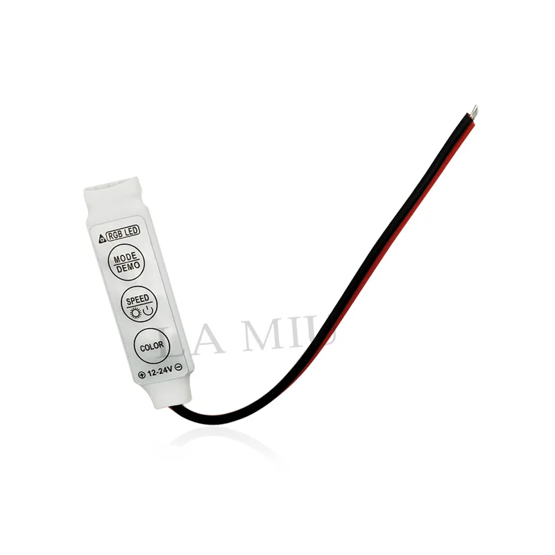 Mini LED RGB Controller 3 Key LED Controller Brightness Dimmer DC 12-24 V For Single Color String LED strip 2835 5050 LED strip