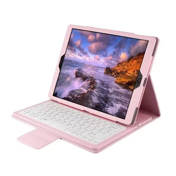 

Wireless Bt Keyboard 12.9in Wireless Keyboard Removable PU Leather Cover Slim Protective Case For iPad Pro