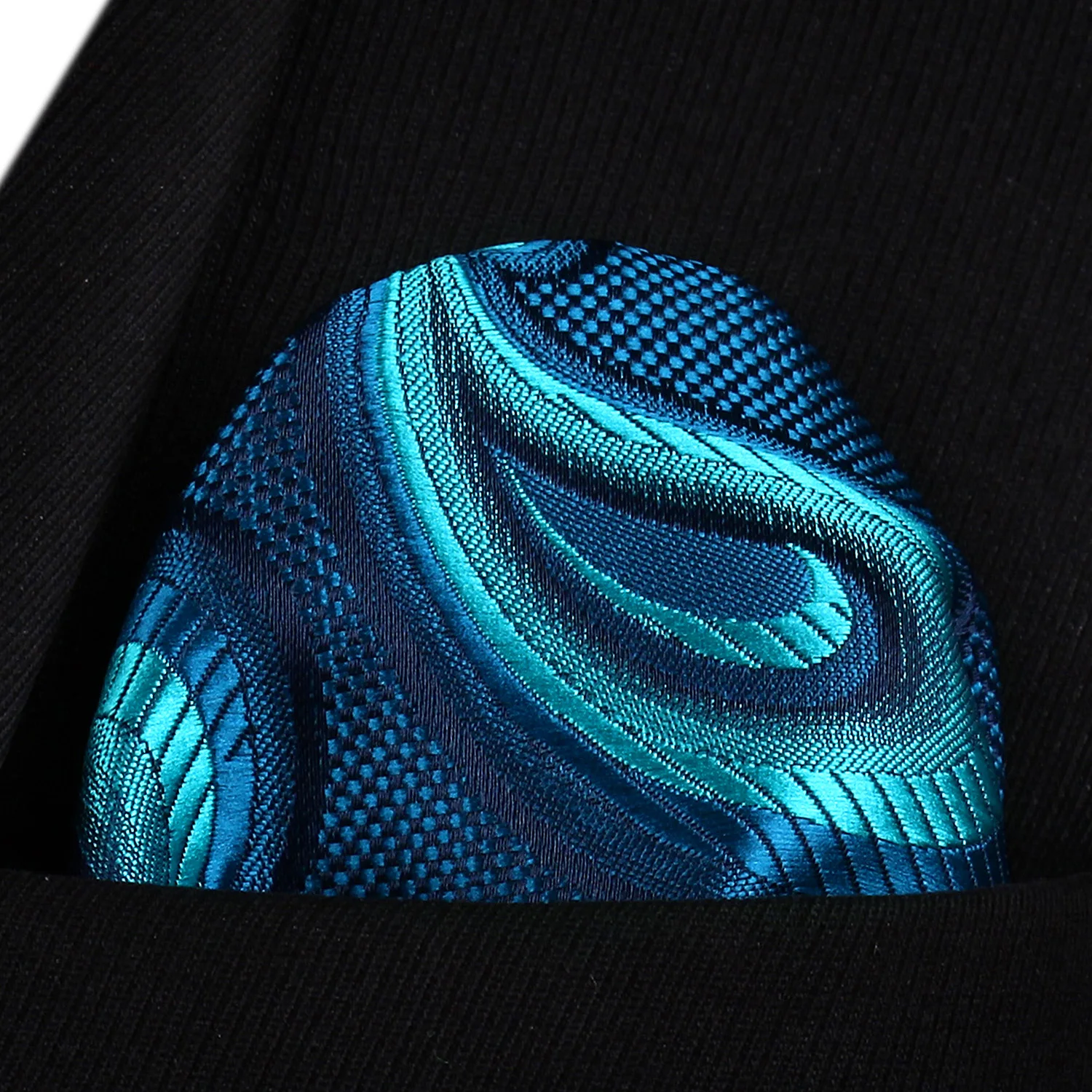  New Paisley Aqua Mens Tie Woven Silk Necktie Handkerchief Set TP948Q8S Party Wedding Classic Fashio