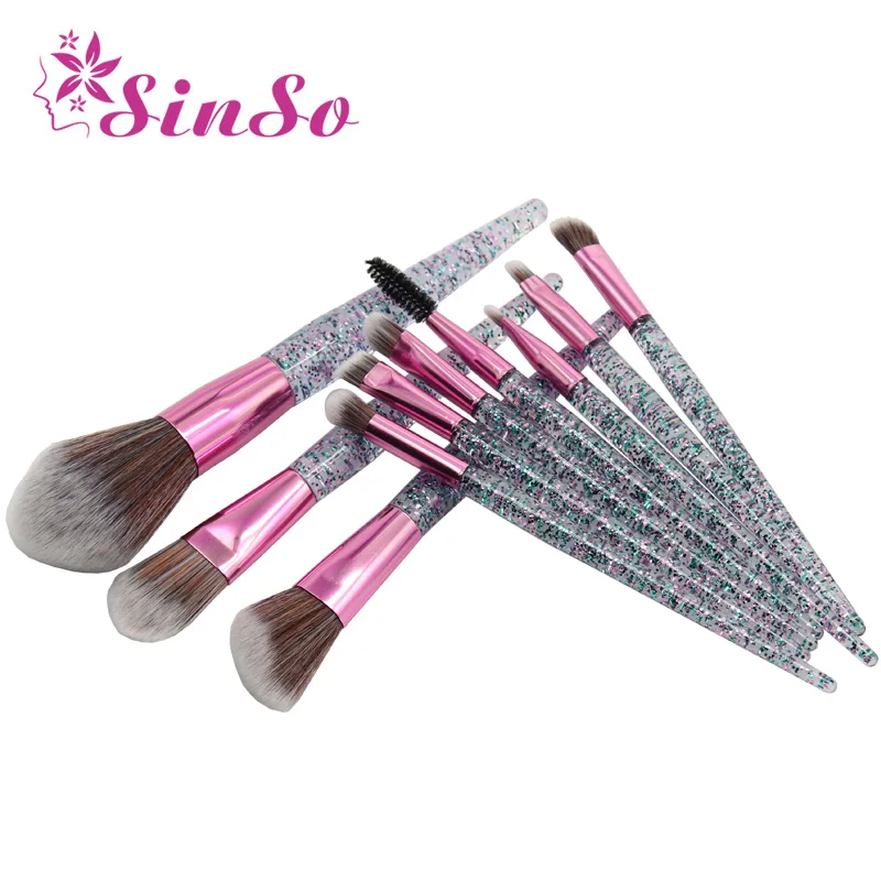 

10pcs Professional Makeup Brushes Set Kabuki Make up Brushes Tools Foundation Powder Blush Eyebrow Beauty Cosmetics Brush Kit
