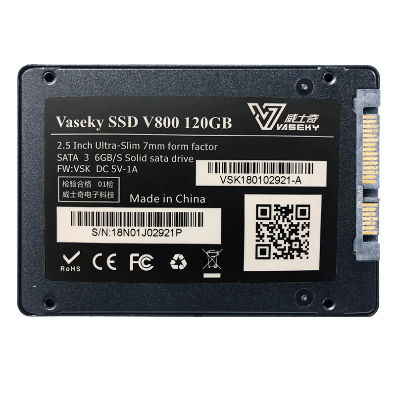 Vaseky V800 Series 2.5 inch SATA3 MCL Solid State Drive for Desktop Notebook Standrad 2.5 inch SATA3 Micron MCL Grain Vaseky V800 Series 2.5 inch SATA3 MCL Solid State Drive for Desktop Notebook Standrad 2.5 inch SATA3 Micron MCL Grain