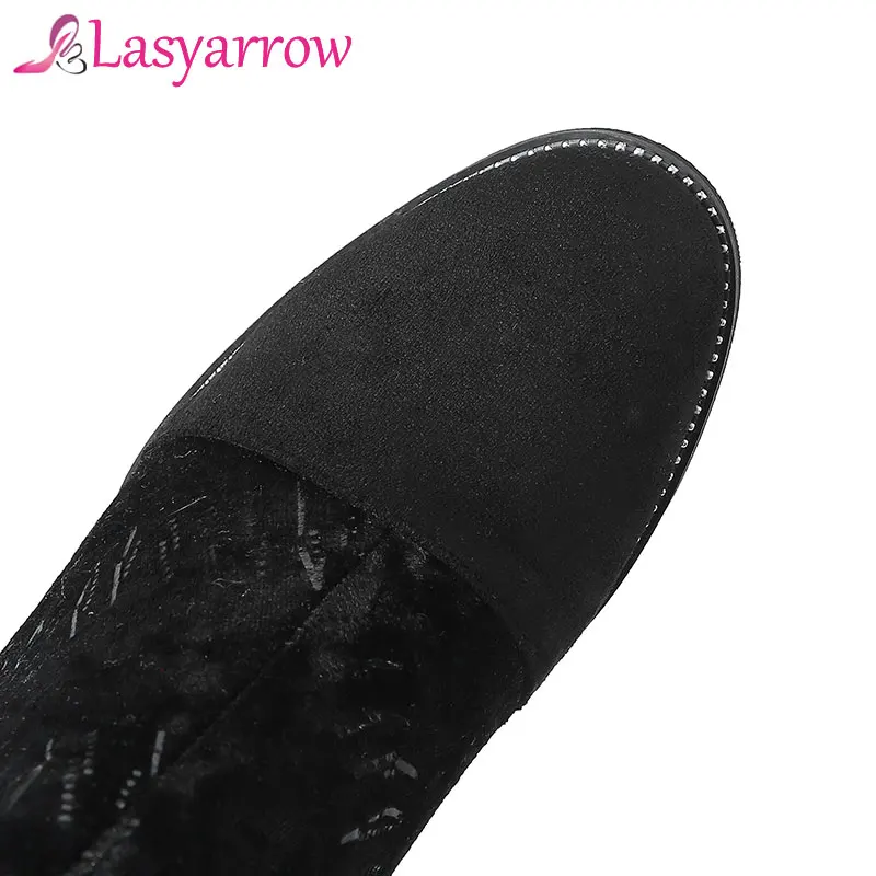 Lasyarrow/Брендовая обувь женские ботильоны в стиле панк модная на молнии Botas Mujer цвет