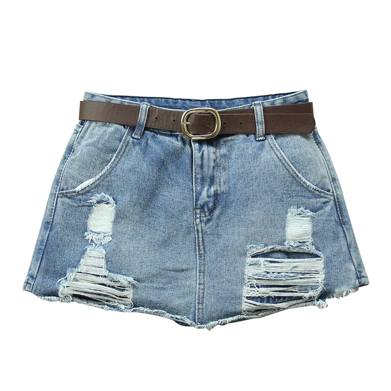 

Korean Style Women Denim Shorts Skirts 2019 New Summer Slim Ripped Hole Short Feminino Casual Pockets Jeans Shorts