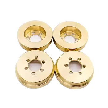 

4 PCS VP Wheel Weight Copper Heavy Duty Internal Wheel Rims Hub For 1:10 RC Car SCX10 TRX4 Brass Block Remote Control Car Parts