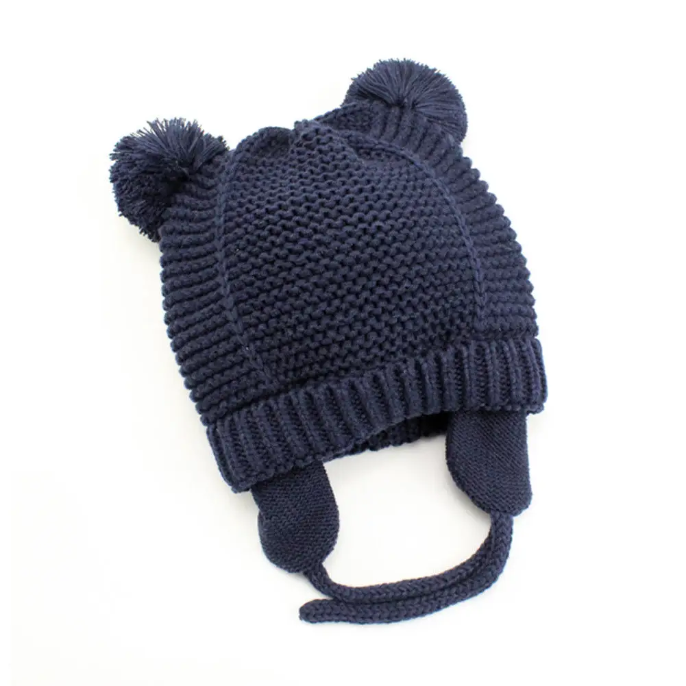 Модная хлопковая шапка-тюрбан для новорожденных мальчиков и девочек, зимняя шапка