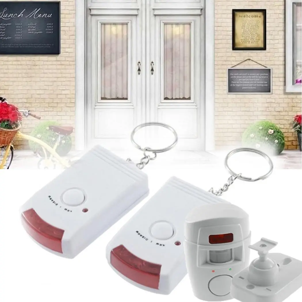 

Golden Security Portable Motion Detector Infrared Anti-theft Motion Detector Home Security Alarm system+2 controllers+1 Mount br