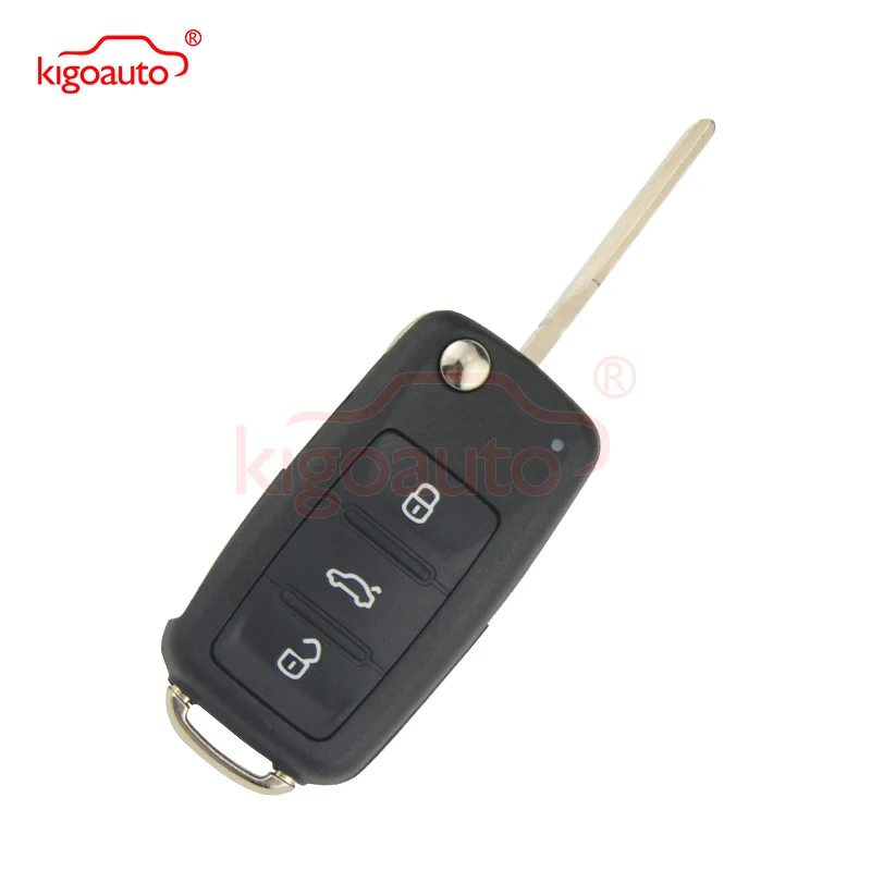 Складной пульт дистанционного управления Kigoauto 2 шт. 3 кнопки HU66 5K0 837 202 AD для Volkswagen