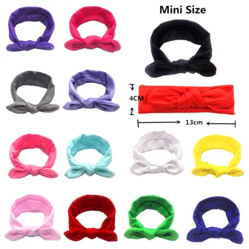 Baby Girls Kids Cotton Bow Hairband Headband Pure Color Stretch Turban Knot Head Wrap Suitable For 3mth-12 Year Old | Детская одежда и