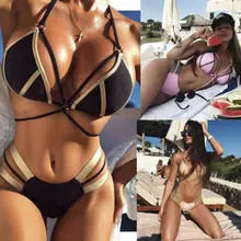 Женский модный купальник с высокой талией, комплект с бюстгальтером, пуш-ап бюстгальтер с подкладкой, купальный костюм, купальник