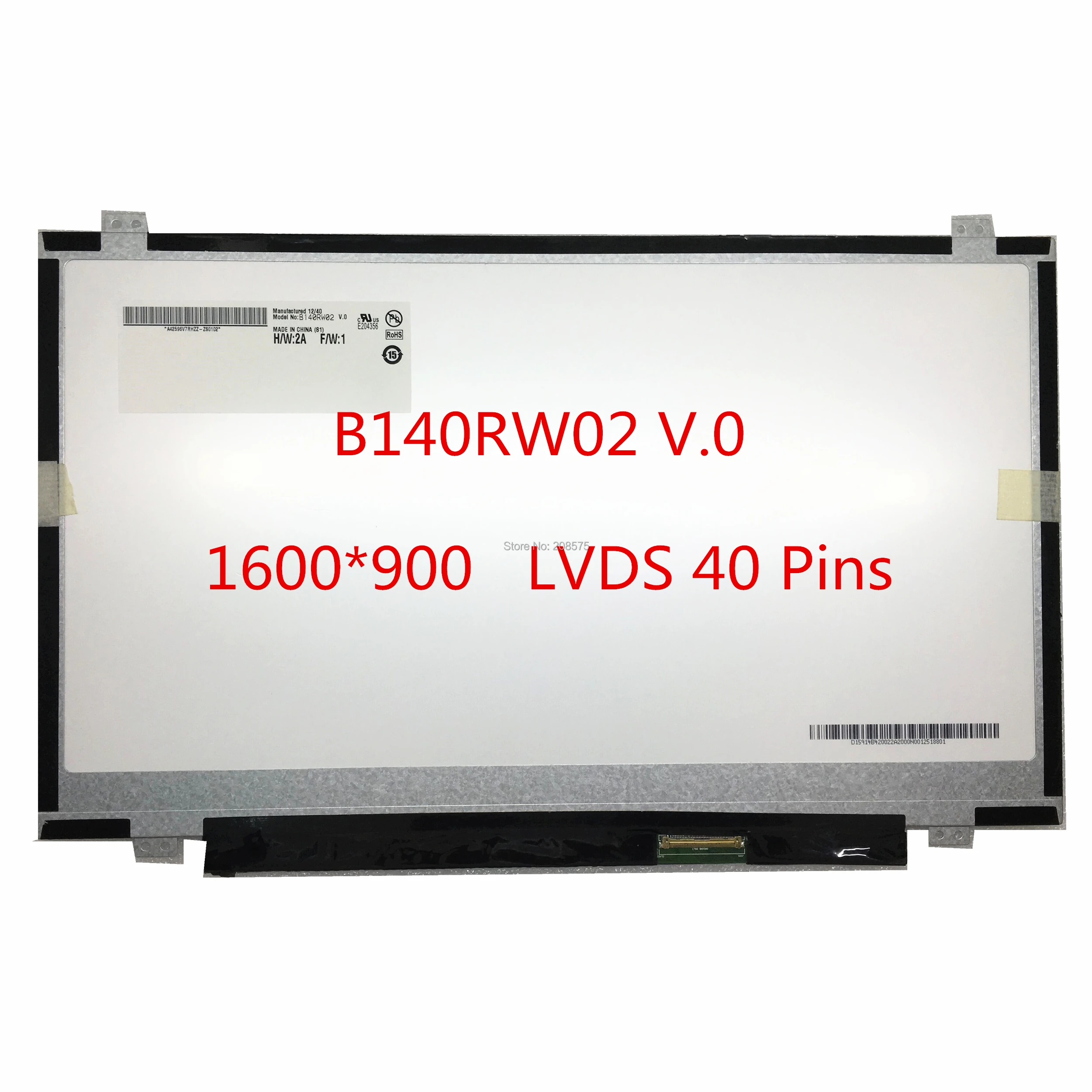 B140RW02 V.0 V.1 V.2 B140RTN03.1 LP140WD2-TLD2 TLC1 N140FGE-L32 LTN140KT03 ноутбук ЖК-дисплей экран 1600*900 LVDS 40pin