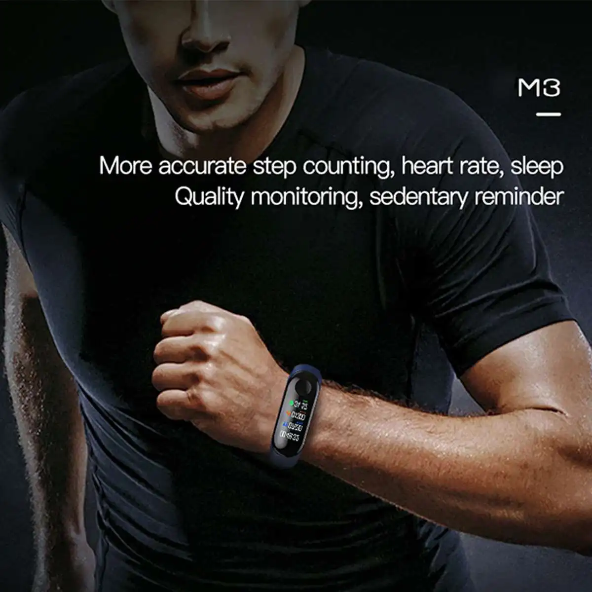 M3 Smart Watch Heart Rate Monitor Fitness Tracker Bracelet Smartwatch Color Screen Blood Pressure Pedomater Sport Wristband