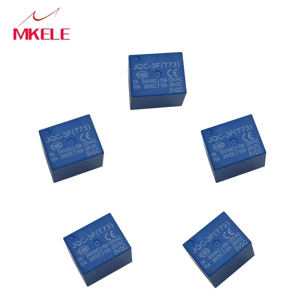 

JQC-3F High Power Relay Module Timer Delay Ultra-small DC 5V coil 7A 240VAC 10A 125VAC 5 pins SPST Power Controller Relay
