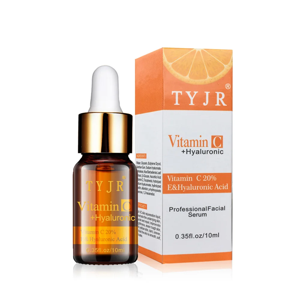 

TYJR 10ml Vitamin C Serum Essence Hyaluronic Acid Skin Care Brightening Moisturizing Anti-aging Anti Wrinkles Whitening