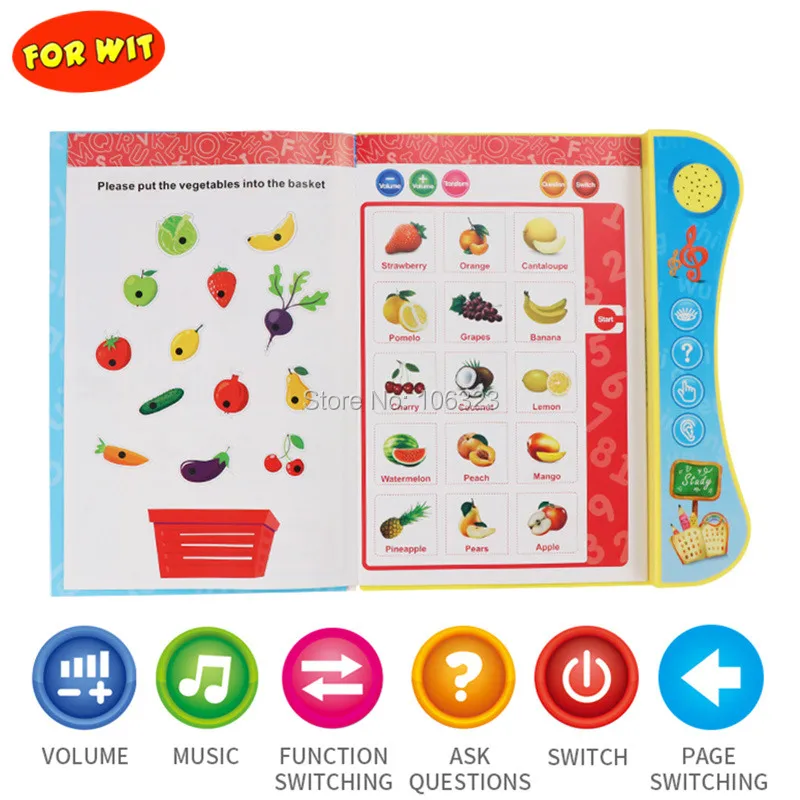 

Children Enlightenment Language Learning Machine Book Smart Logic Reading Pen Toy, Electronic Y-Book Early Educational Fun Study