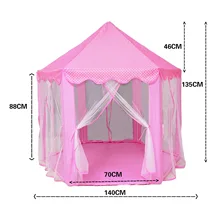 Играть Сказочный Дом Крытый и открытый дети играть палатка шестиугольник Принцесса замок игровой домик для девочек Забавный
