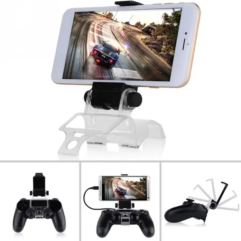 

new Wireless Handle Game Controller Bracket for PS4 Controller with Cable for Android Phone 75x50x45mm Black