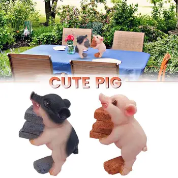 

Collection Cute Pig Home Decoration Accessories Fairy Garden Miniature Animal Figurines Car Desktop Decor Birthday Gift