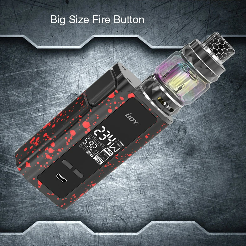 

Original IJOY Captain PD270 234W Kit LED Screen Diamond Sub Ohm Atomizer Dual Batteries E-cigarette